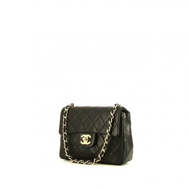 Chanel Timeless Mini shoulder bag in black quilted leather