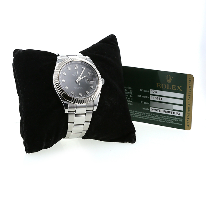 Rolex Datejust II watch in stainless steel Ref: 116334 Circa 2011 - Detail D2