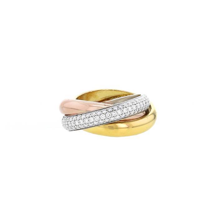 Cartier Trinity ring in 3 golds and diamonds - 00pp