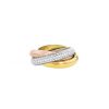 Cartier Trinity ring in 3 golds and diamonds, size 50 - 00pp thumbnail