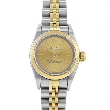 Reloj Rolex Lady Oyster Perpetual de oro y acero Ref :  67193 Circa  1991