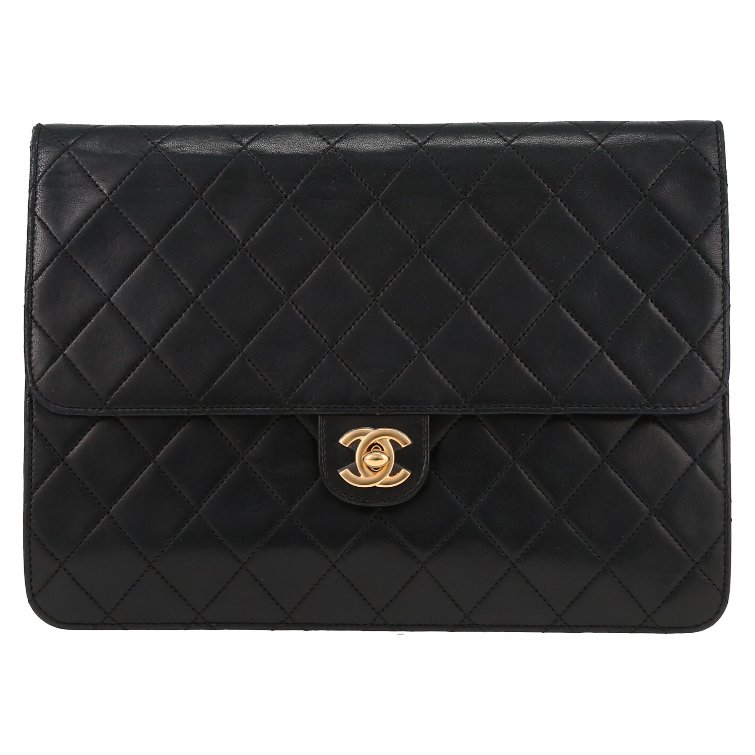 Borsa Chanel  Vintage in pelle trapuntata nera - Detail D2