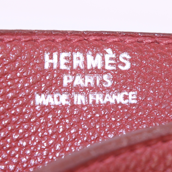 Porte-documents Hermès Sac à dépêches en cuir togo rouge-brique - Detail D3