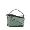 Loewe Puzzle  small model handbag in blue leather - 360 thumbnail