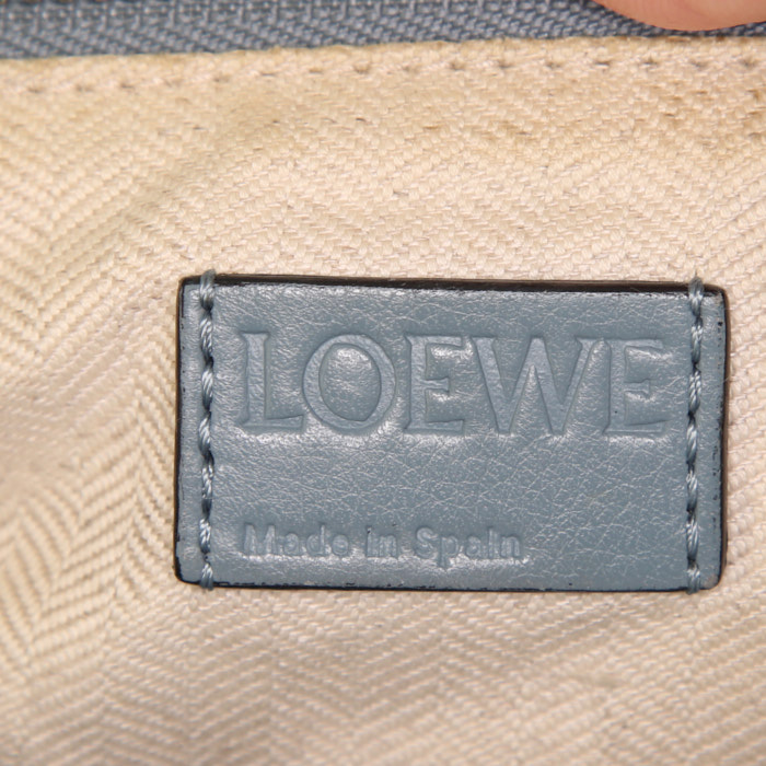 Borsa Loewe Puzzle  modello piccolo in pelle blu - Detail D4