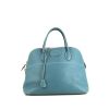 Bolso de mano Hermès Bolide 35 cm en cuero taurillon clémence azul - 360 thumbnail