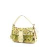 Fendi Baguette handbag in beige, green and pink canvas and beige leather - 00pp thumbnail