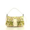 Fendi Baguette handbag in beige, green and pink canvas and beige leather - 360 thumbnail