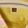Fendi Baguette handbag in beige, green and pink canvas and beige leather - Detail D3 thumbnail