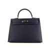Hermès  Kelly 35 cm handbag  in Sapphire Blue epsom leather - 360 thumbnail