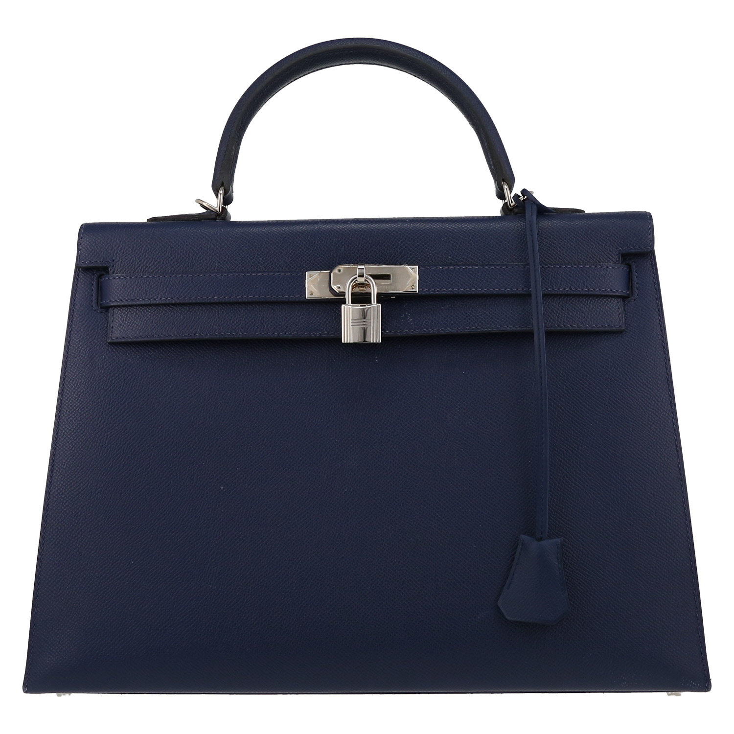 Sac à main Hermès  Kelly 35 cm en cuir epsom Bleu Saphir - Detail D2