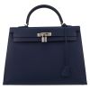 Bolso de mano Hermès  Kelly 35 cm en cuero epsom azul Zafiro - Detail D2 thumbnail