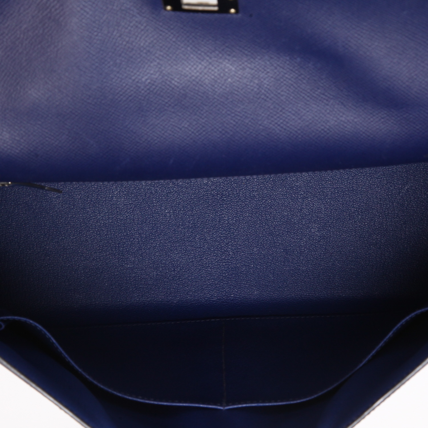 Borsa Hermès  Kelly 35 cm in pelle Epsom blu Zaffiro - Detail D8