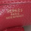 Hermes Evelyne medium size shoulder bag in red grained leather - Detail D3 thumbnail
