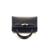 Hermès Kelly 20 cm handbag in navy blue box leather - 360 Front thumbnail
