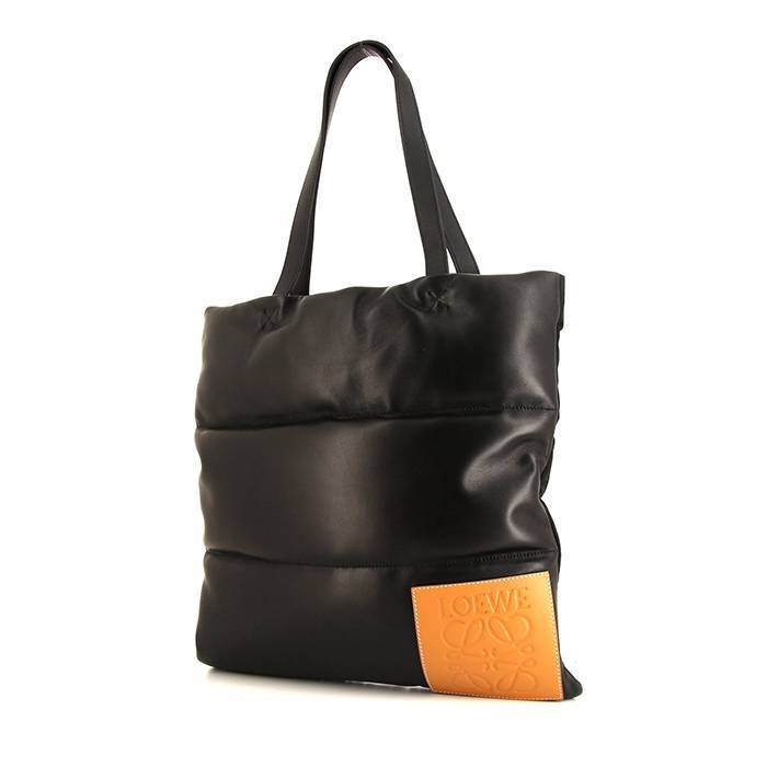 Shopping Bag In Black Quilted Leather