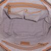 Prada handbag in khaki, beige and brown raphia and beige leather - Detail D3 thumbnail