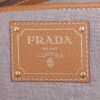 Bolso de mano Prada en raffia caqui, beige y marrón y cuero beige - Detail D4 thumbnail