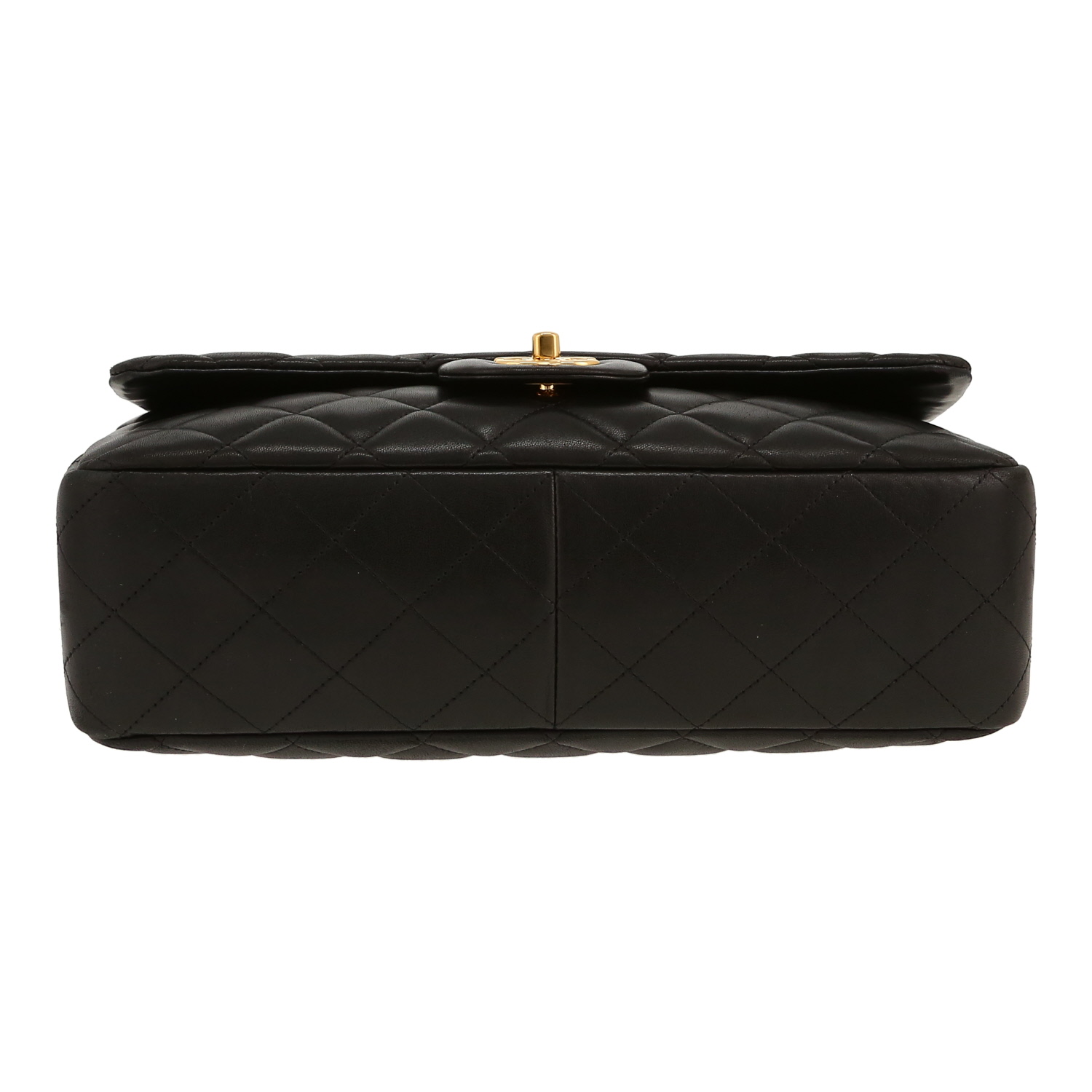 Chanel  Timeless Jumbo handbag  in black quilted leather - Detail D1