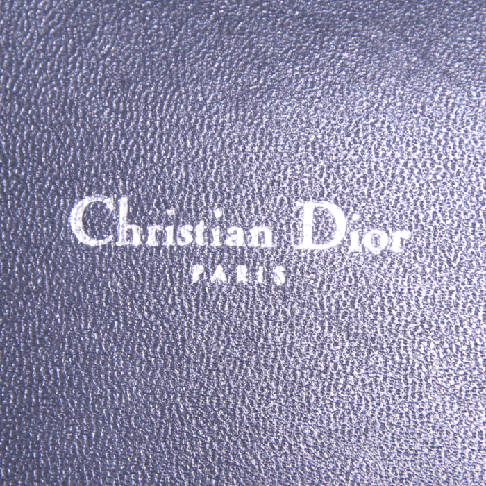 Dior Miss Dior Promenade shoulder bag in metallic grey glittering leather - Detail D3