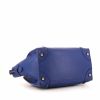 Celine Luggage Mini handbag in blue leather - Detail D4 thumbnail