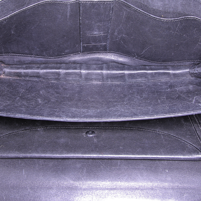 Borsa a spalla Hermès Cordeliere in coccodrillo nero - Detail D2