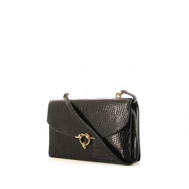 Bolso para llevar al hombro Hermès Cordeliere en cocodrilo negro