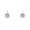 Vintage end of the 19th Century earrings in pink gold,  silver and diamonds - 00pp thumbnail
