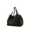 Shopping bag Bottega Veneta Cabat in pelle intrecciata nera - 00pp thumbnail