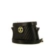 Chanel Vintage shoulder bag in black chevron quilted leather - 00pp thumbnail