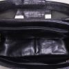 Chanel Vintage shoulder bag in black chevron quilted leather - Detail D2 thumbnail
