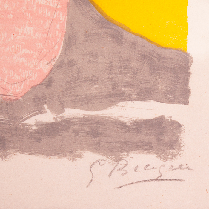 Georges Braque, "Descente aux enfers (planche 4)", lithograph in colors on Japan paper, signed, of 1961 - Detail D1