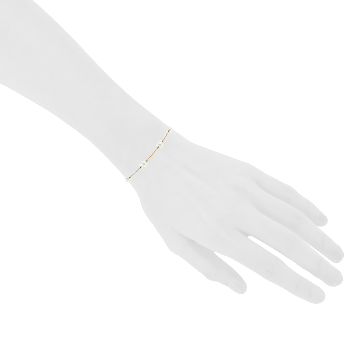Brazalete Mikimoto en oro amarillo y perlas cultivadas - Detail D1
