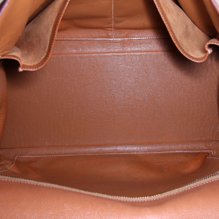 Sac à main Hermes Kelly 40 cm en cuir Courchevel gold - Detail D3