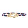 Fred Force 10 large model bracelet in yellow gold,  diamonds and stainless steel - 00pp thumbnail