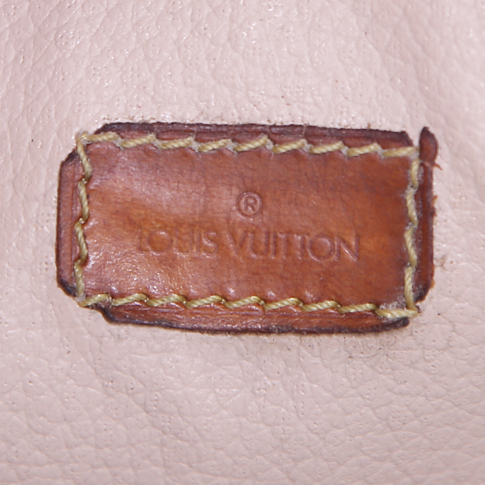 Borsa Louis Vuitton Sac Plat in tela monogram e pelle naturale - Detail D3