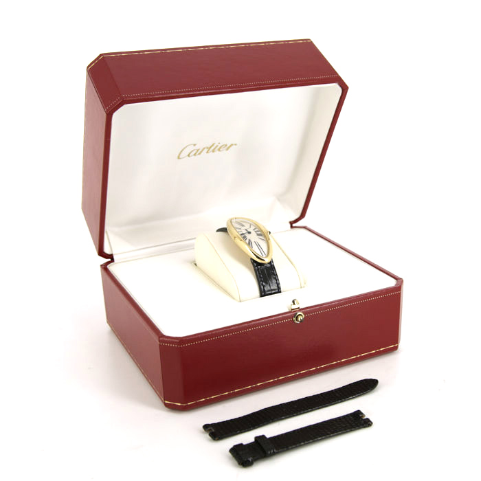 Cartier Baignoire allongée watch in yellow gold Ref: 2605 Circa 1980 - Detail D2