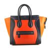Sac à main Celine Luggage en cuir tricolore , rouge orange et noir - 360 thumbnail