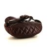 Chanel Vintage clutch-belt in burgundy quilted leather - Detail D4 thumbnail