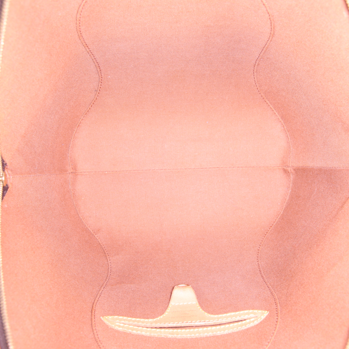 Borsa Louis Vuitton Ellipse modello grande in tela monogram marrone e pelle naturale - Detail D2