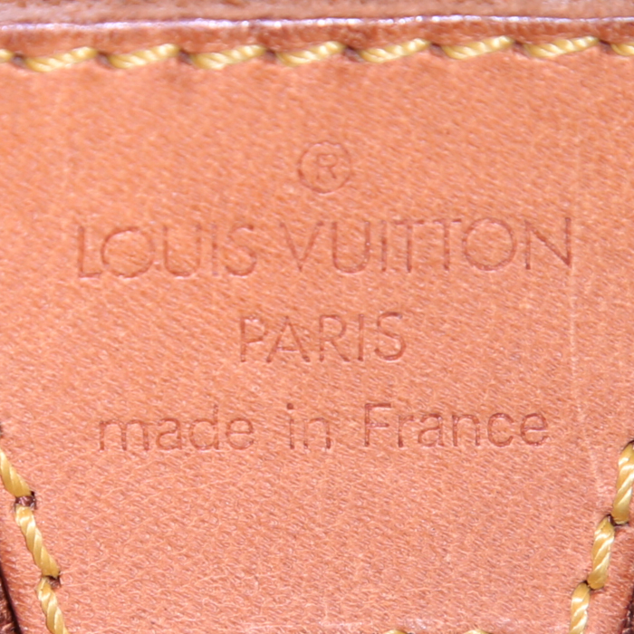 Sac à main Louis Vuitton Ellipse grand modèle en toile monogram marron et cuir naturel - Detail D3