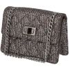 Bolso de mano Chanel 2.55 mini en lona acolchada plateada - 00pp thumbnail