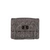 Bolso de mano Chanel 2.55 mini en lona acolchada plateada - 360 thumbnail