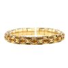 Half-articulated open Vintage 1980's bangle in yellow gold and citrines - 00pp thumbnail