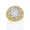 Vintage ring in yellow gold and diamonds - 360 thumbnail
