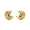 Vintage 1940's earrings for non pierced ears in yellow gold,  diamonds and sapphires - 00pp thumbnail