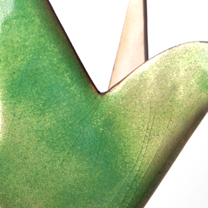 Gio Ponti, "Uccello", sculpture in enamel on copper, realized by Paolo De Poli studio, signed by the enameller, model designed in the 1950's - Detail D2