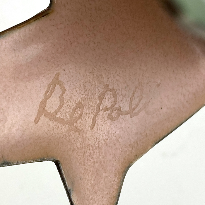 Gio Ponti, "Uccello", sculpture in enamel on copper, realized by Paolo De Poli studio, signed by the enameller, model designed in the 1950's - Detail D4