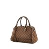 Louis Vuitton  Duomo handbag  in ebene damier canvas  and brown leather - 00pp thumbnail
