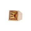 Vintage 1990's signet ring in pink gold and citrine - 00pp thumbnail